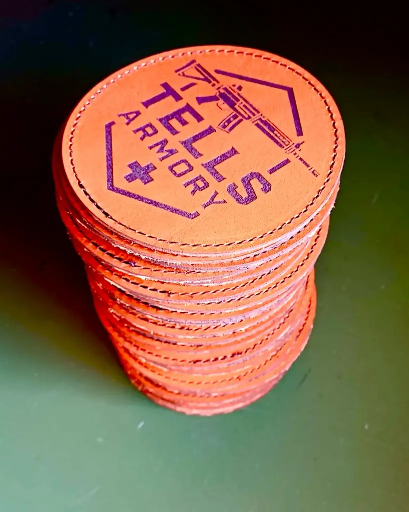 TELLS ARMORY Velcro Patch, Leder.