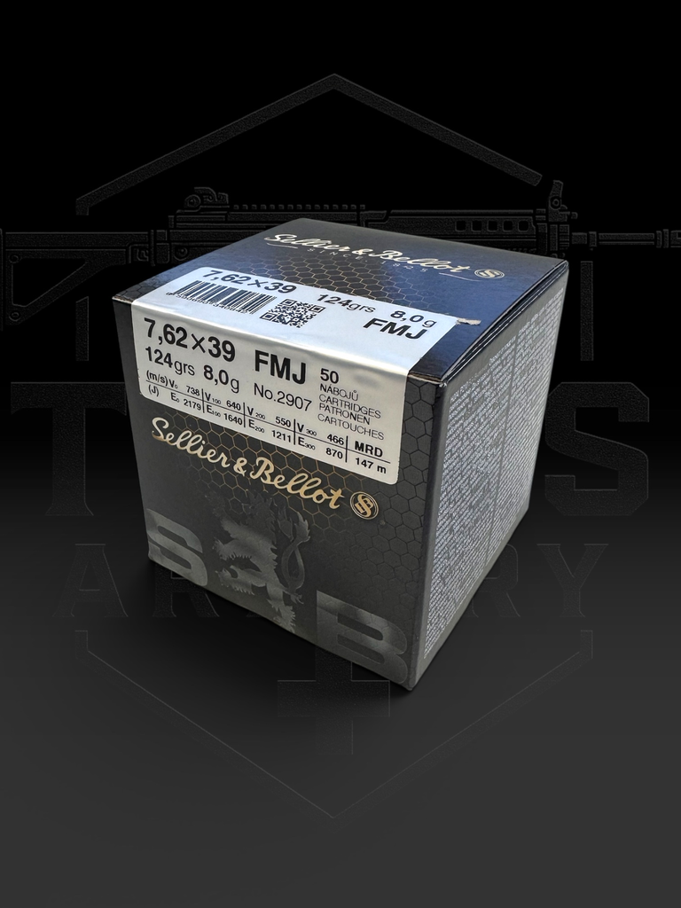 S&B 7.62x39, FMJ 123gr, 50 Schuss